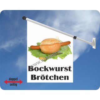 Flagge Bockwurst Brötchen