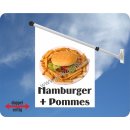 Flagge Hamburger + Pommes