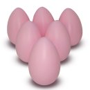 Attrappen Osterei XL - 17 cm pastell pink/rosa 6 Stück