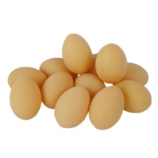 Attrappen Eier braun Hühnerei VE 12