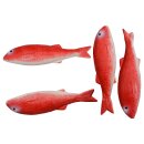4 Stück Attrappen Meeräsche rot klein ca. 21,5 x 2 x 5,5 cm