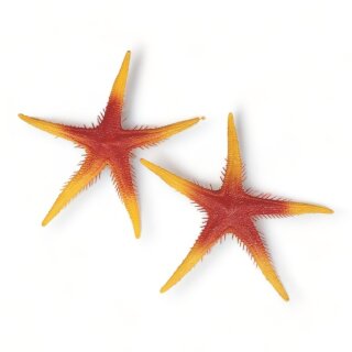 2 Stück Attrappen Seesternen orange, Meeresfrüchte ca. 25 x 25 cm