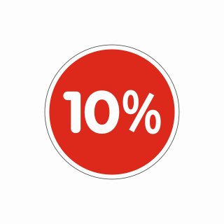 Aufkleber - Rabatt-Ankleber 10% Ø 32 cm