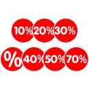 Aufkleber - Rabatt-Ankleber 10% Ø 32 cm