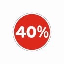 Aufkleber - Rabatt-Ankleber 40% Ø 32 cm
