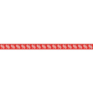 Aufkleber - Ankleber XXL "Prozentzeichen" 250 x 15 cm