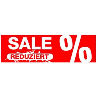 Aufkleber - Ankleber "SALE-REDUZIERT-%" 99 x 30 cm