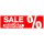 Aufkleber - Ankleber "SALE-REDUZIERT-%" 99 x 30 cm