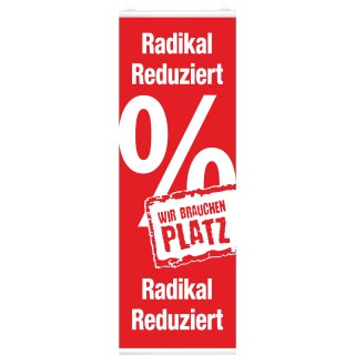 Langbahn "Radikal Reduziert / Wir brauchen Platz %", Mit Klemmschiene