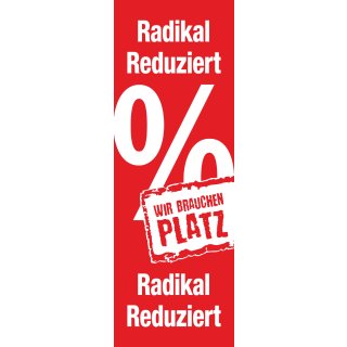 Langbahn "Radikal Reduziert / Wir brauchen Platz %", Ohne Klemmschiene