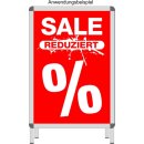 Rahmenplakat DIN A1 "Sale Reduziert%"