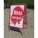 Straßenständer DIN A1 wetterfest - Kundenstopper rot für Poster und Plakate mit Metallrückwand