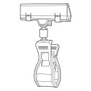 Preisschildhalter - Clampholder "Maxi Vision 100" mit Maxi Klemme, wahlweise mit Stab 1 Stk