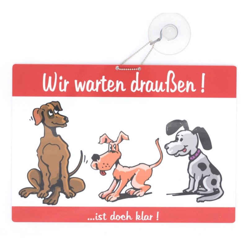 Warnschild 'Vorsicht Vor Dem Hund' – Rot, Aus PVC, 200 X 100 Mm | Für Garten, Zaun Oder Haustür, Inkl. Aufhängeband