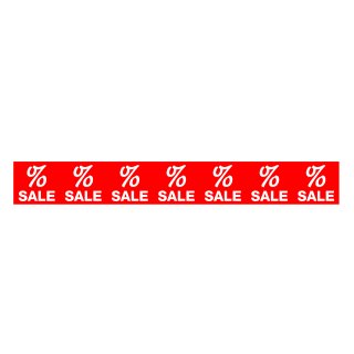 Aufkleber - Ankleber "SALE %" 99 x 13 cm