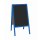 Kundenstopper 118 x 61 cm wasserfest lackiert - Holztafel mit ABS Kreidetafel Blau