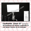 Preisschildhalter - Cardholder "Vision 27" mit Klemme, wahlweise mit Stab 10 Stück