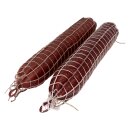 2 Stück Attrappen rote Salami im Netz ca. 45 x 6,5 x 6,5 cm VE2
