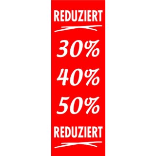 Langbahn "Reduziert und 30% 40% 50%"