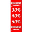 Langbahn "Reduziert und 30% 40% 50%"