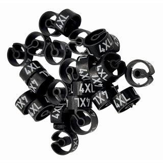 Tex-Clip® schwarz mit weißer Prägung Gr. 4XL - VE25