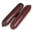 2 Stück Attrappen rote Salami im Netz ca. 40 x 9 x 9 cm