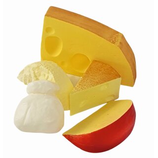 Attrappen Käse Sortiment Set 5 Teile ca. 6 bis 15,5 cm