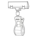 Preisschildhalter - Clampholder "Vision 80" mit Klemme, wahlweise mit Stab 10 Stück