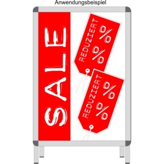 Rahmenplakat DIN A1 "Sale- REDUZIERT % %"