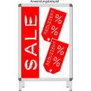 Rahmenplakat DIN A1 „Sale- REDUZIERT % %”