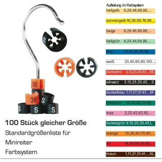 Minireiter Farbsystem Gr.   1 - braun - VE100