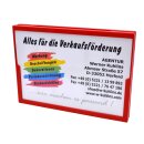 Korbdisplay für Einkaufswagen DIN A4 rot SET