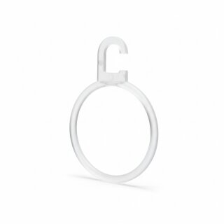 Ringbügel, Tuchaufhänger aus Kunststoff 96x68x4 mm transparent