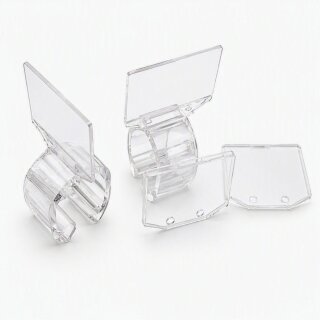 1 Set Größenreiter für Ovalrohre transparent mit Aufstecker
