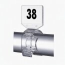 1 Set Größenreiter für Ovalrohre transparent mit Aufstecker